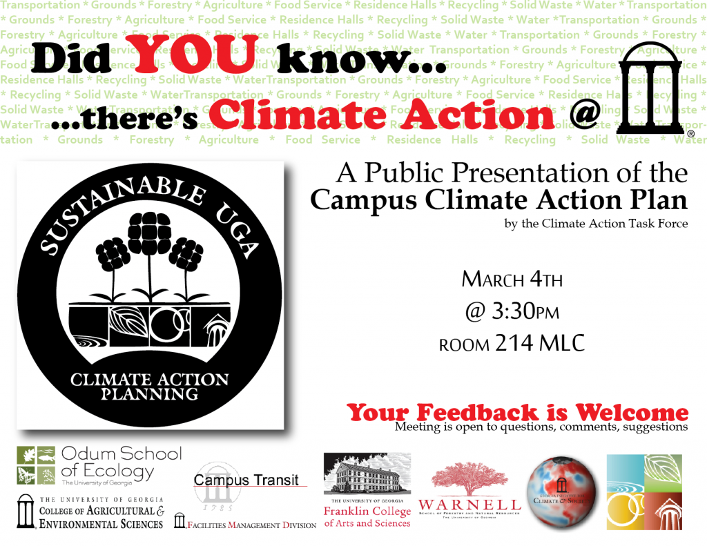 Climate Action plan for UGA Poster
